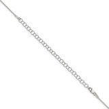 Sterling Silver .95mm Diamond-cut Round Spiga Chain w/4in ext.