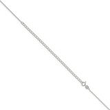 Sterling Silver 1.10mm Forzantine Cable Chain w/4in ext.
