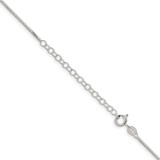 Sterling Silver 1.15mm 8 Sided Diamond-cut Box Chain w/2in ext.