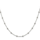 Sterling Silver 1.15mm Diamond-cut Fancy Beaded Chain - QP-0CA86192-2731