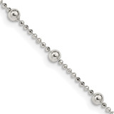 Sterling Silver 1.15mm Diamond-cut Fancy Beaded Chain - QP-816507E1-2803