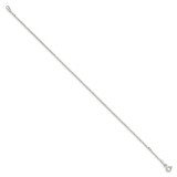 Sterling Silver 1.15mm Square Fancy Beaded Chain Anklet - QP-7E51631F-6160