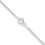 Sterling Silver 1.1mm Diamond-cut Round Box Chain - QV-A1E367BA-5171