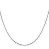 Sterling Silver 1.25mm 8 Sided Diamond-cut Box Chain w/4in ext.