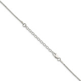 Sterling Silver 1.25mm Box Chain w/2in ext.