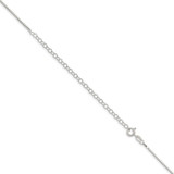 Sterling Silver 1.25mm Box Chain w/4in ext.