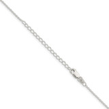 Sterling Silver 1.25mm Cable Chain w/2in ext.