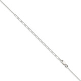 Sterling Silver 1.25mm Cable Chain w/4in ext.