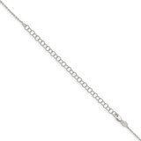 Sterling Silver 1.25mm Diamond-cut Forzantine Cable Chain w/4in ext.