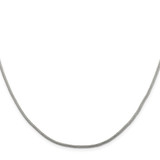 Sterling Silver 1.25mm Diamond-cut Round Franco Chain w/2in ext.