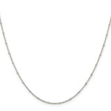 Sterling Silver 1.25mm Rolo with Beads Chain w/2in ext.
