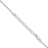 Sterling Silver 1.25mm Round Spiga Chain w/2in ext.