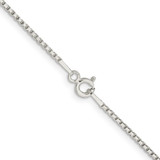 Sterling Silver 1.3mm Diamond-cut Round Box Chain - QV-750B7F12-8643