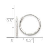 Sterling Silver 1.3mm Hoop Earrings - QE-2C9FEF71-6267