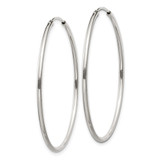 Sterling Silver 1.3mm Hoop Earrings - QE-3423FF75-1588