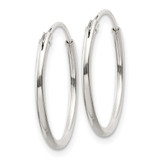 Sterling Silver 1.3mm Hoop Earrings - QE-D7DB5301-7457