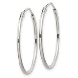 Sterling Silver 1.3mm Hoop Earrings - QE-DAC08B3D-3091