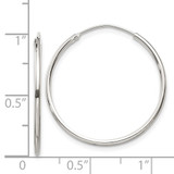 Sterling Silver 1.3mm Hoop Earrings - QE-DAC08B3D-3091