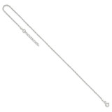 Sterling Silver 1.3mm Singapore 9in Plus 1in ext. Chain Anklet