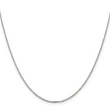 Sterling Silver 1.4mm Diamond-cut Forzantine Cable Chain w/4in ext.