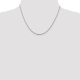 Sterling Silver 1.5mm Diamond-cut Rope Chain w/2in ext.