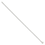 Sterling Silver 1.5mm Fancy Beaded Chain Anklet - QK-E2813880-1002