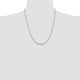 Sterling Silver 1.5mm Round Box Chain w/4in ext.