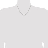 Sterling Silver 1.6mm Round Spiga Chain w/2in ext.