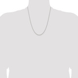 Sterling Silver 1.6mm Round Spiga Chain w/4in ext.