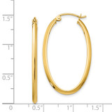 14k 2mm Oval Hoop Earrings - TL-CD9979E3-3151