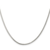 Sterling Silver 1.75mm Round Spiga Chain w/2in ext.