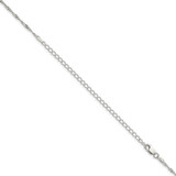 Sterling Silver 1.75mm Singapore Chain w/4in ext.