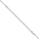 Sterling Silver 1.7mm Diamond-cut Round Spiga Chain w/4in ext.