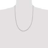 Sterling Silver 1.7mm Diamond-cut Round Spiga Chain w/4in ext.