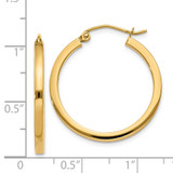 14k 2mm Square Tube Hoop Earrings - T1-7AC5A41C-7688