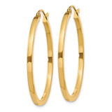 14k 2mm Square Tube Hoop Earrings - T1-A6102BB5-2191