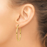 14k 2mm Square Tube Hoop Earrings - T1-A6102BB5-2191