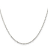 Sterling Silver 1.8mm Solid Rope Chain - QD-FDBEFB30-4561