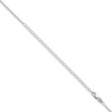 Sterling Silver 1.95mm Cable Chain w/4in ext.
