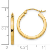 14k 2mm Square Tube Hoop Earrings - T1-EC8F5A4C-9983