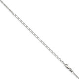 Sterling Silver 1.95mm Loose Rope Chain w/4in ext.
