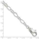 Sterling Silver 10 inch Solid Polished Fancy Link Anklet