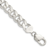 Sterling Silver 10.5mm Domed w/ Side D/C Curb Chain - QR-598A0FD6-6617