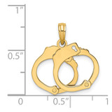 14K 2-Piece Handcuffs Charm - K7-BCEBDEFA-9013