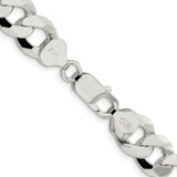 Sterling Silver 10.6mm Beveled Curb Chain - QF-B8D43E50-5896