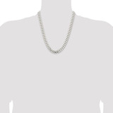 Sterling Silver 10.7mm Polished Domed Curb Chain - QD-9E4BDB56-8248