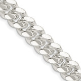 Sterling Silver 10.7mm Polished Domed Curb Chain - QD-CC315493-3661