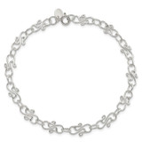 Sterling Silver 10inch Fancy Polished Anklet - QG-13C29735-2411
