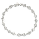 Sterling Silver 10inch Fancy Polished Anklet - QG-B8A0E0D6-6307