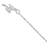 Sterling Silver 10inch Solid Polished Palm Tree Anklet - QG-34B98218-4158